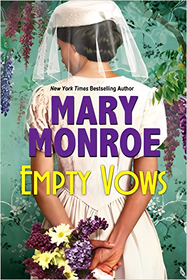 Bride holding flowers, "Empty Vows" book cover.