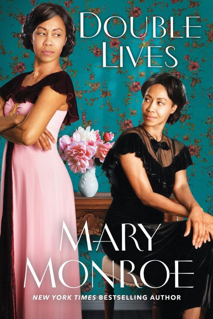 Two women on floral background, book cover.
